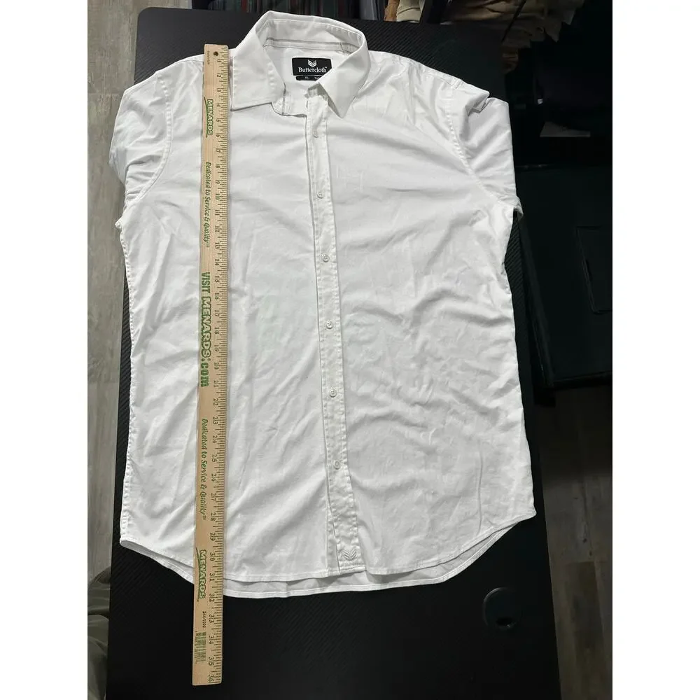 Buttercloth Performance Dress Shirt Longsleeve Mens Size XL Tall Fit White - Picture 5 of 12